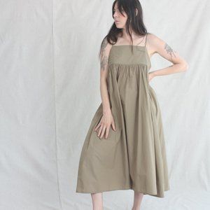 Black Crane Strap Dress